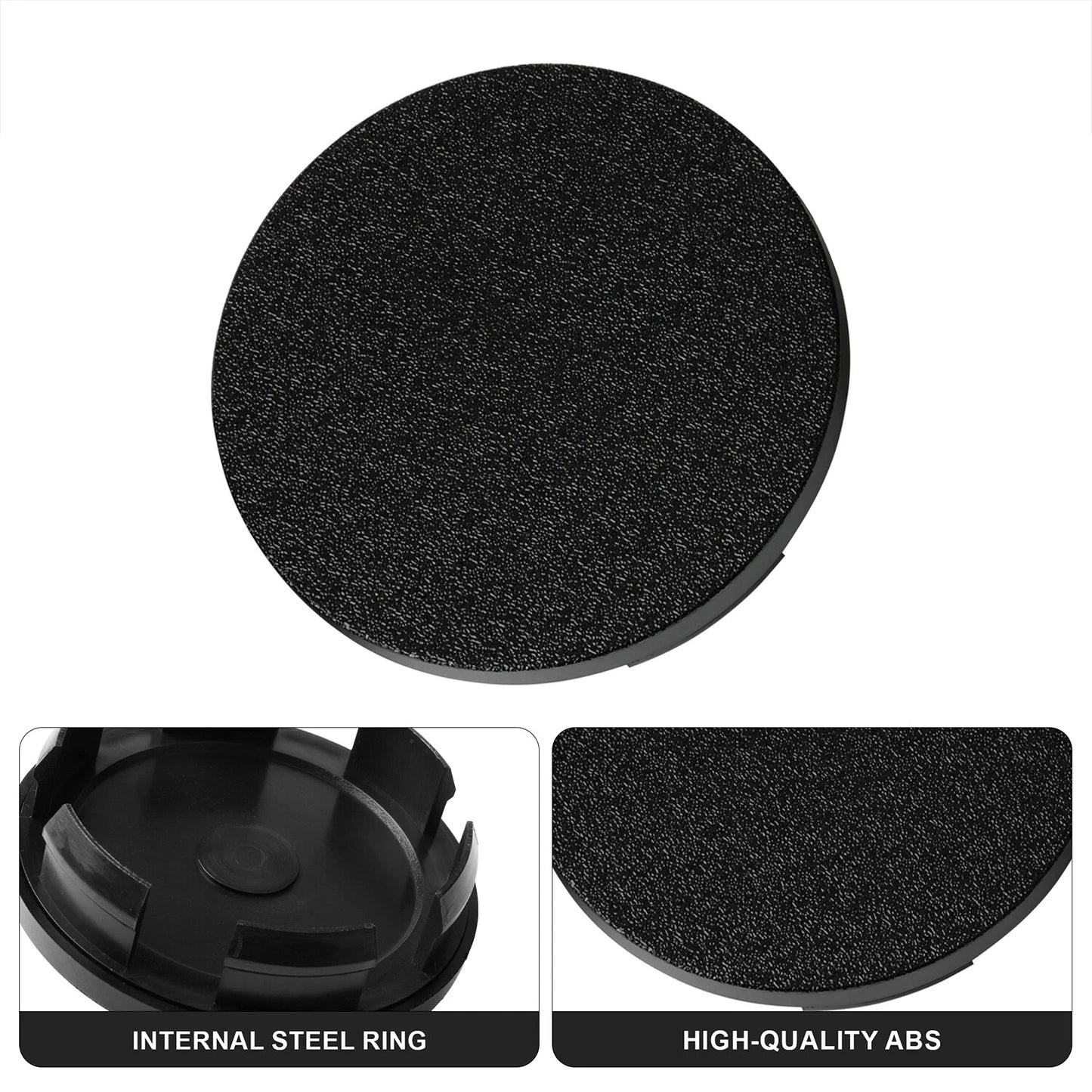 For Tesla Cybertruck Lug Nut Covers & Center Caps (24 Lugs + 4 Caps) Matte Black