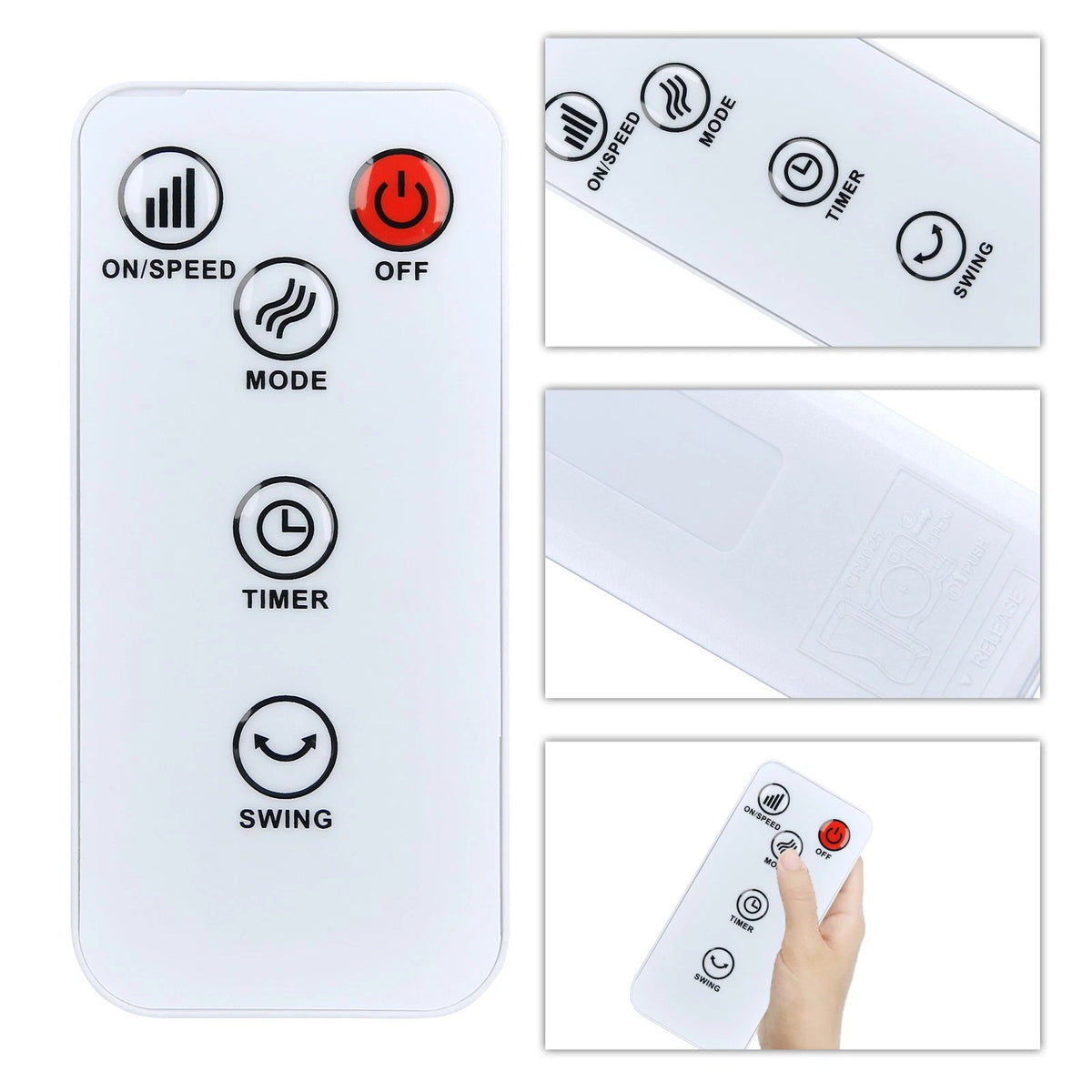 For Uthfy Oscillating Bladeless Tower Fan JTF-03C Remote Control With battery