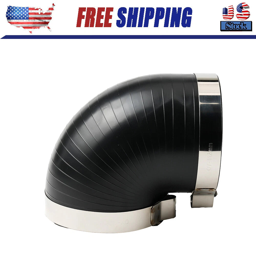 Performance 9781 Black 90 Degree Coupler Boot For 4 Inch Diameter Intake Tubes