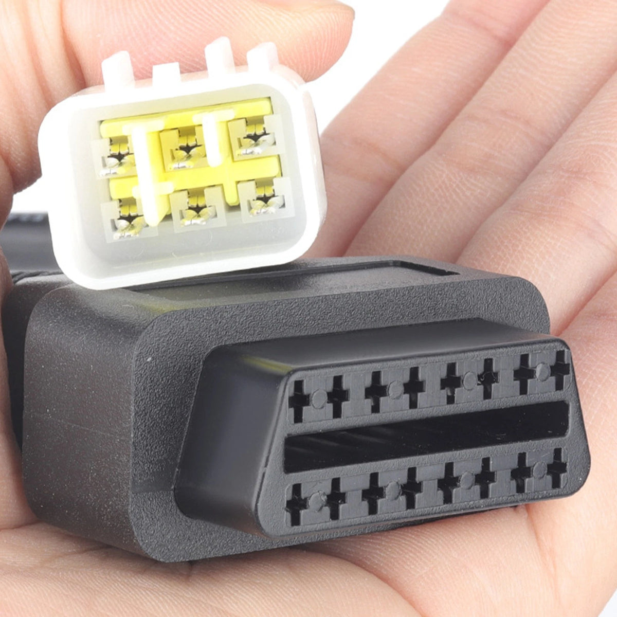 1*Motorcycle OBD2 Diagnostic Cable Adapter Cord 6 to 16 pin For Delphi Test Line