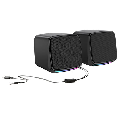 1 Pair Durable Small Desktop Speakers for Computer with Very Loud Clear Sound