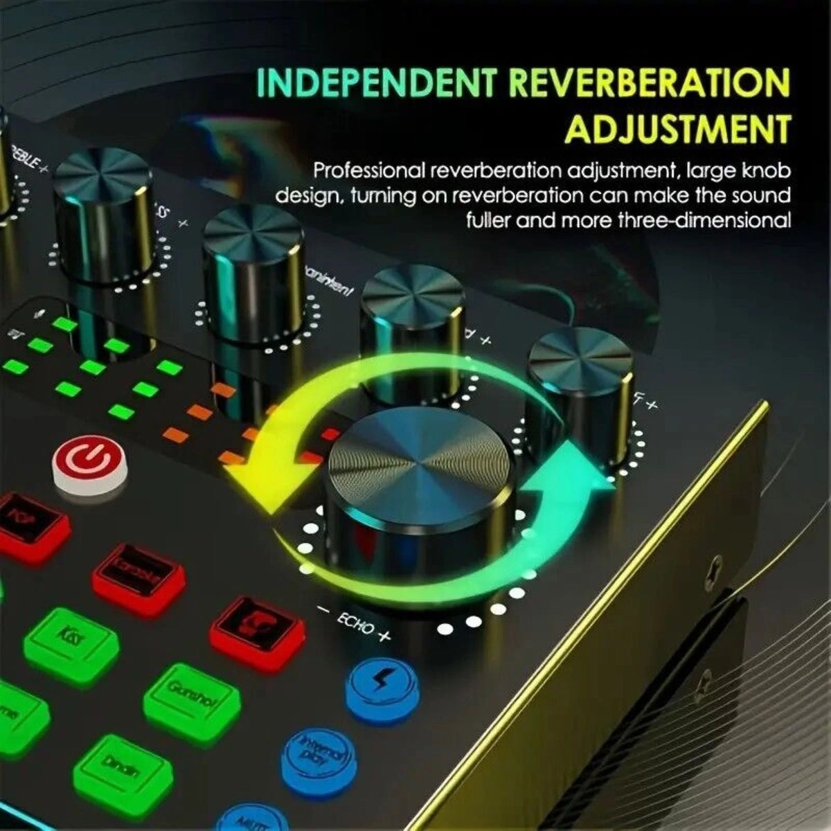 Multi-function V8S Sound Card W/Rich Sound Effect Live Broadcast Audio Equipment