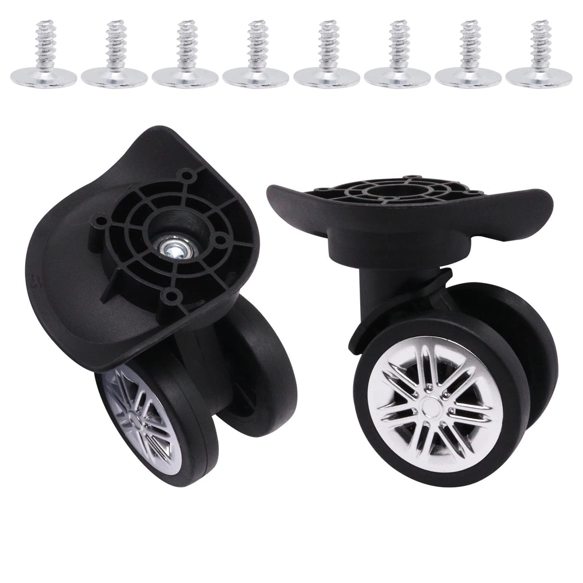ZHMEINA Luggage Wheels Replacement Kit, Suitcase 2pcs, Black