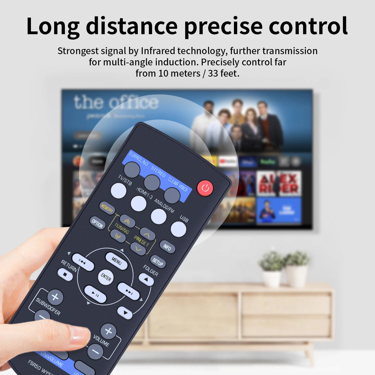 FSR50 WY57780 For Yamaha Soundbar Remote Control YHT-S401BL SR-301 NS-BR301
