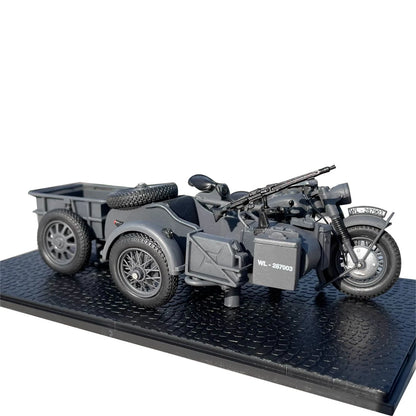 1/24 Scale Plastic German WWII R75 Panzerfaust 30 Motorcycle Model Toy For Kids