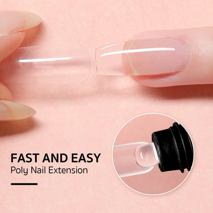 GAOY Poly Gel Nail Kit with U V Light Starter Kit, 6 Colors Nude Pink Set C