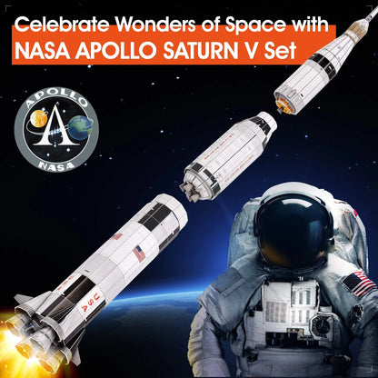 NASA Apollo Saturn V 3D Puzzles for Adults Kids Space Toys Large, Green