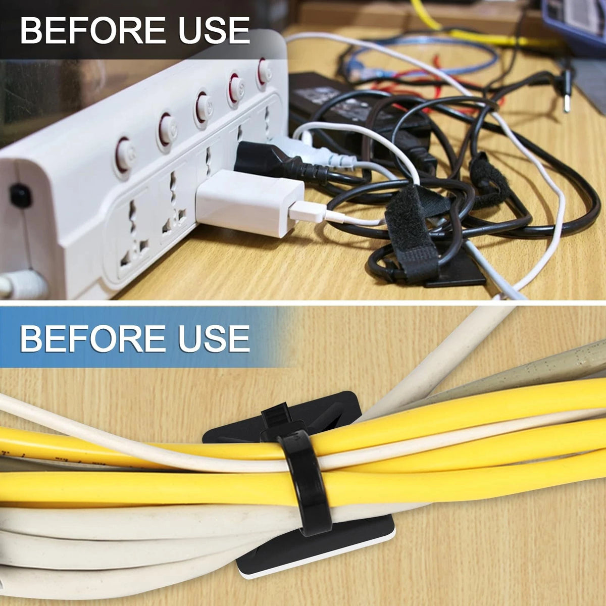 Zip Tie Mounts - SeuYeugX 100PCS Cable Self Adhesive Set for Black