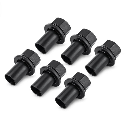 6-Piece 33mm Hex M22x1.5 Two-Piece Sleeve Lug Nuts, 39mm Shank