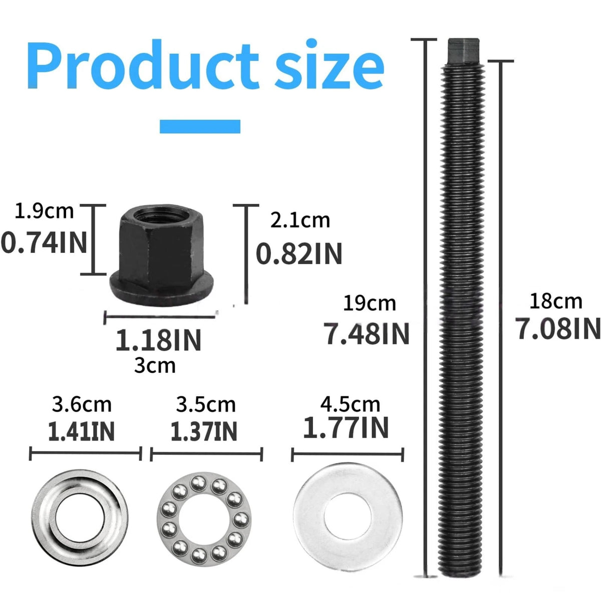 For LS2 LS3 LS6 LQ4 LQ9 LT1 Crankshaft Balancer Installer Tool M16 Thread Rod