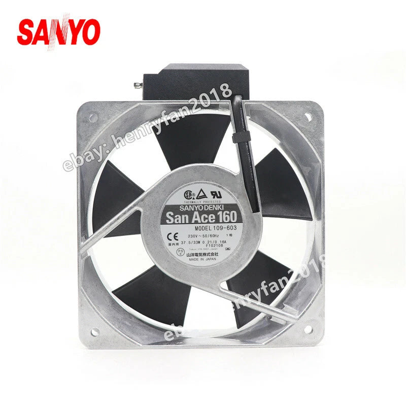 SANYO Denki 109-603 SanAce Axial Fan 230V 0.21A 37.5W 160*160*51MM Cooling Fan