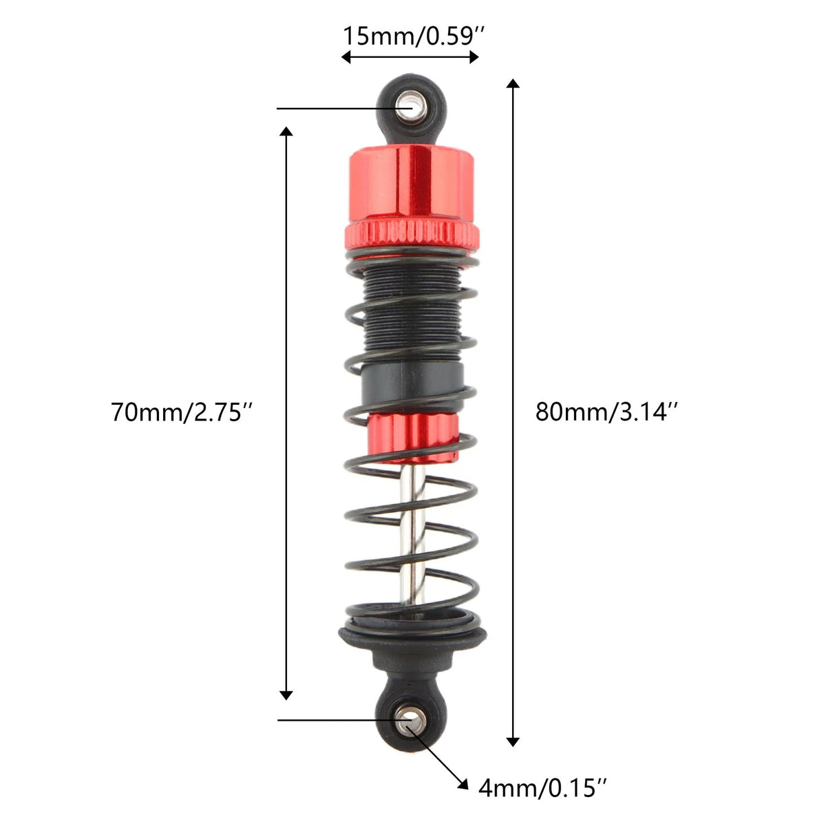 GDOOL for H14BM RC Car Front & Rear Aluminum Alloy Capped Shock Absorber...