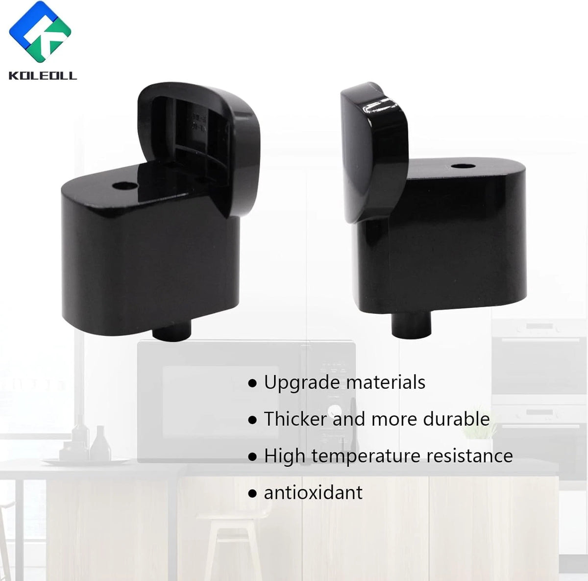 2 Pack WB06X10939 Microwave Handle Support Replace 3025051 AP5790054 Black