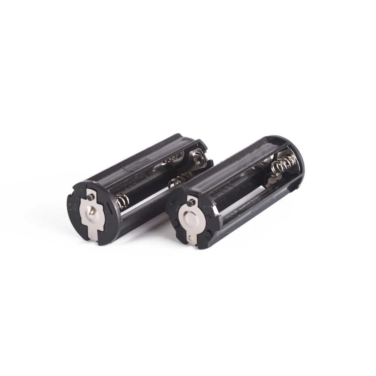 2Pcs Cylindrical Case Plastic Battery Holder For 3 x AAA Battery Converter Box