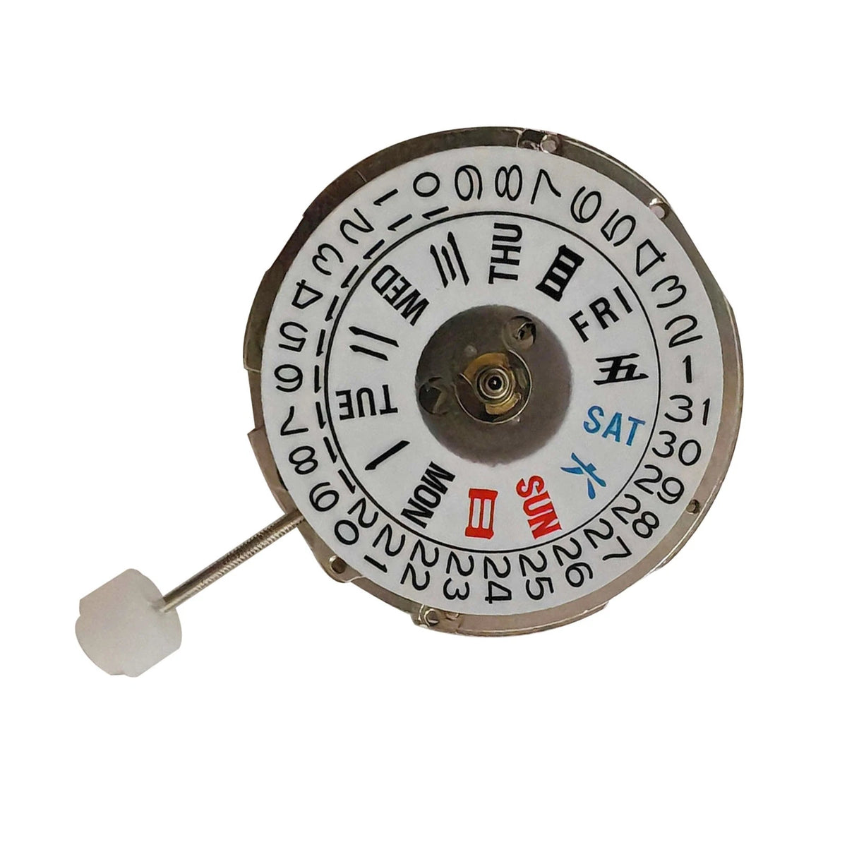 Automatic Mechanical Movement Day Date Crown at 3 For NH36 27.4mm Diameter