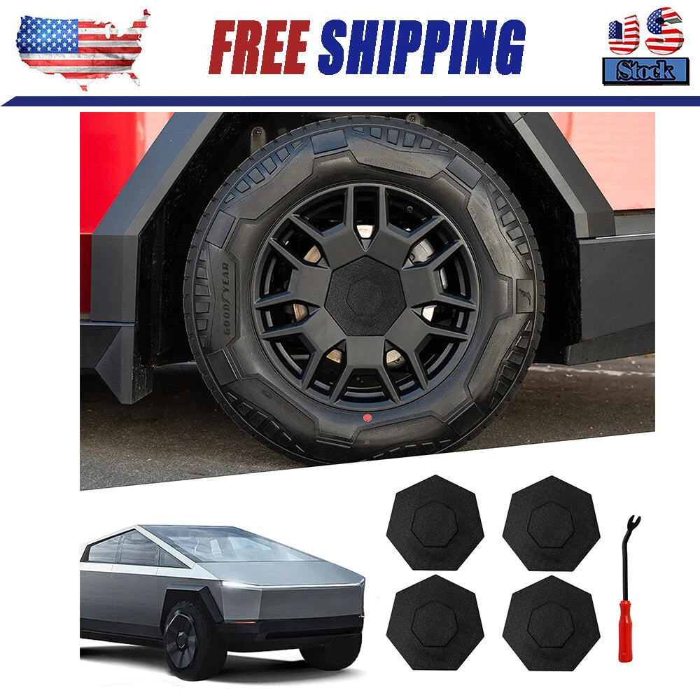 Wheel Covers for Tesla Cybertruck Accessories 2023-24 Hubcaps, Center Wheel Caps