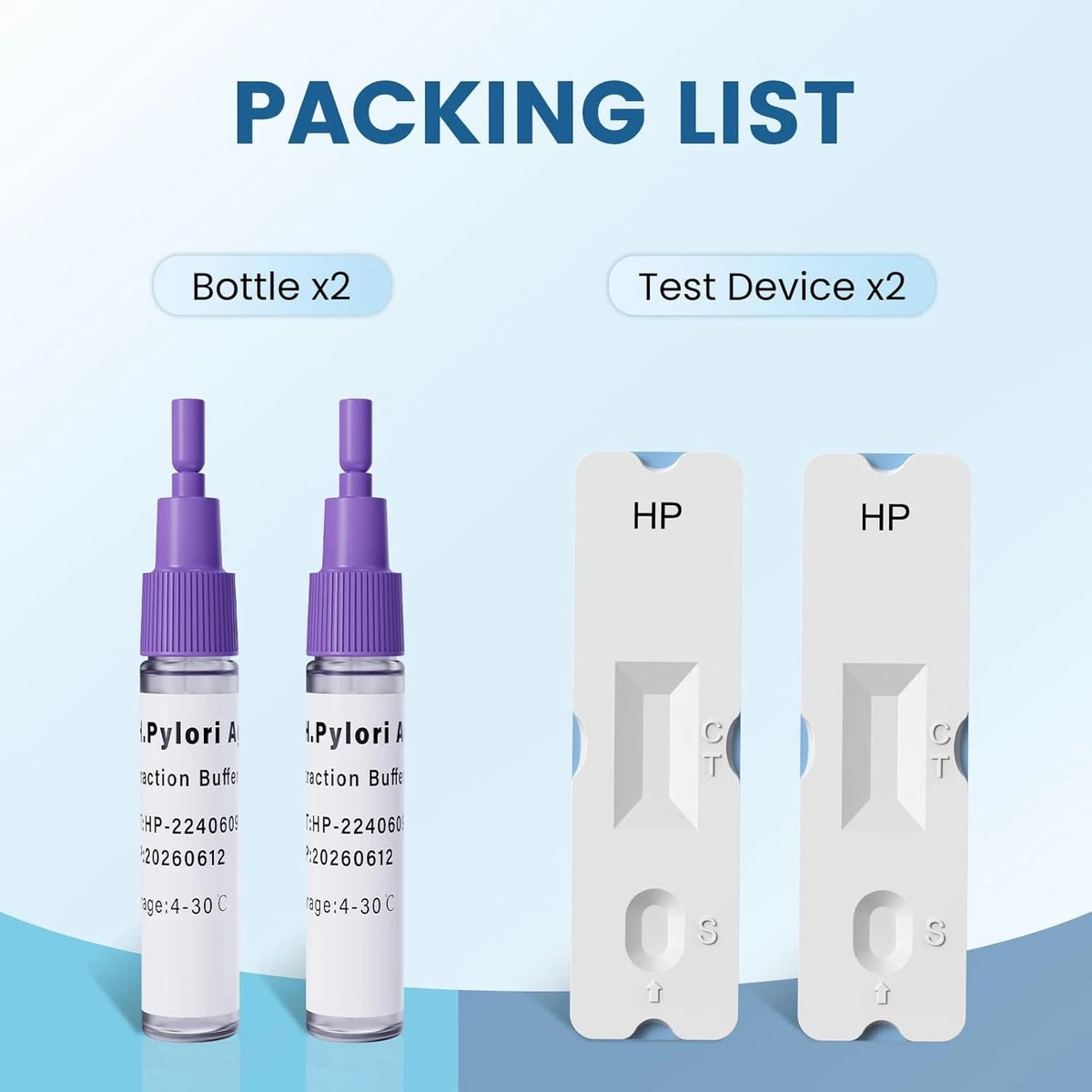 H Pylori Test Kit – 2 PCS H. Test, H-Pylori Stool (Antigen) Self-Test...