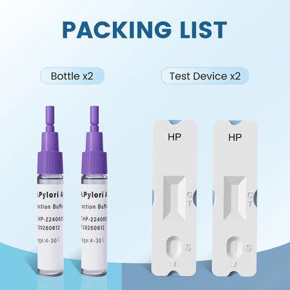 H Pylori Test Kit – 2 PCS H. Test, H-Pylori Stool (Antigen) Self-Test...