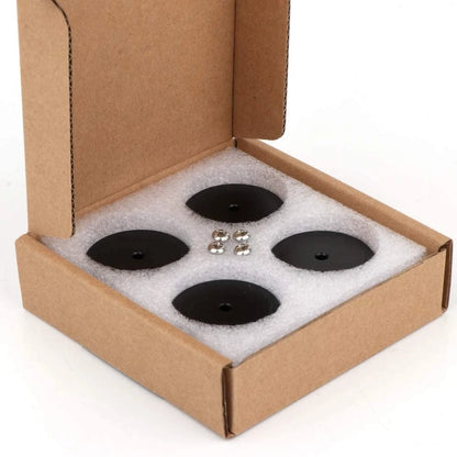 Monosaudio 4Pcs 40x20mm Speaker Isolation Feet Single-sided 3M Black