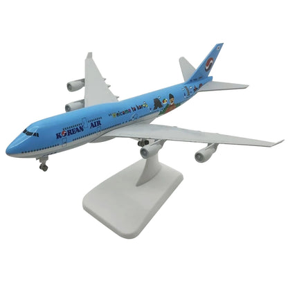 1:350 Diecast Alloy Korean Air Aircraft B747 Airplane Simulation Model Display