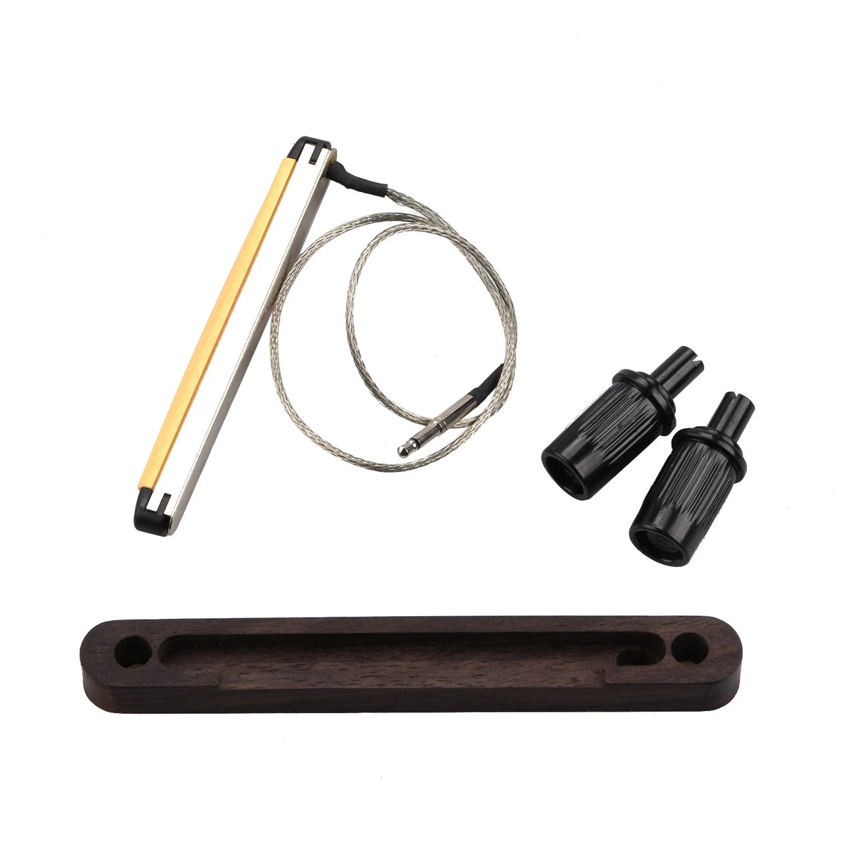 Replacement Bridge with Pickup for 6 String Acoustic Bass Saddle Transducer