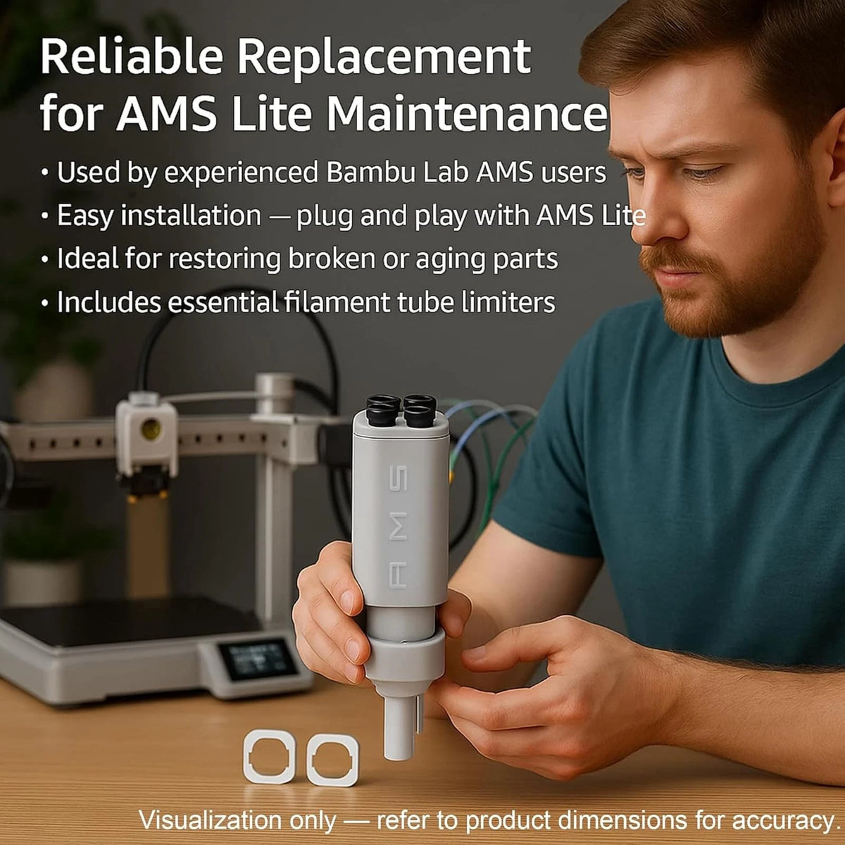 A1/A1 Mini AMS Lite Filament Hub,5-Way Hub Compatible with White