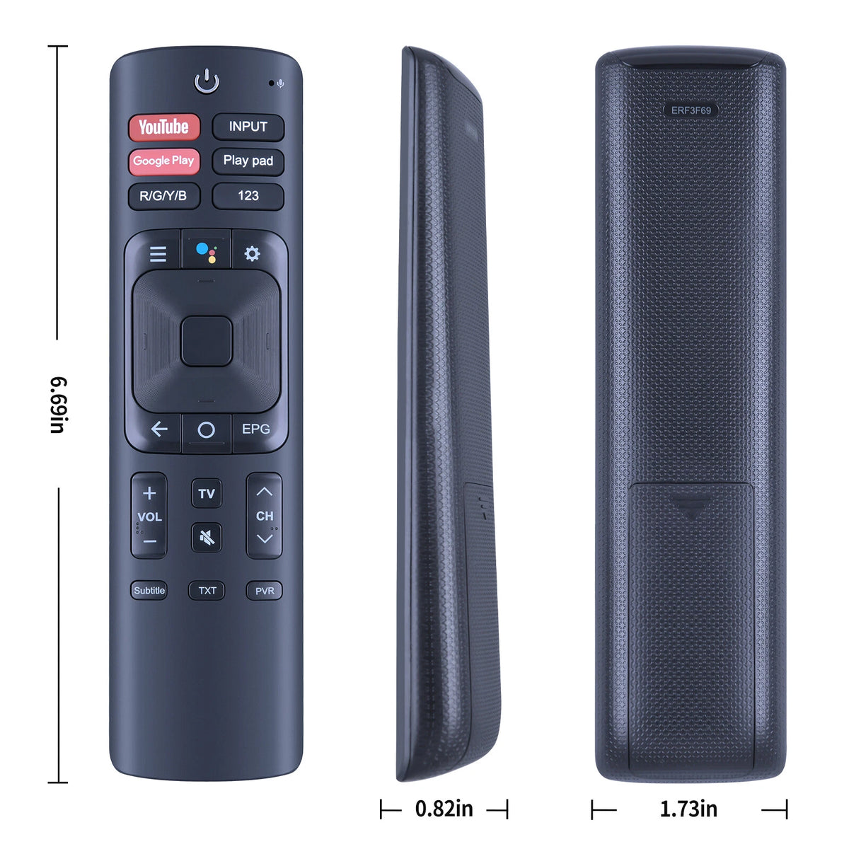ERF3F69V ERF3F69 Voice Remote Control For VU HISENSE LCD 4K UHD Smart TV