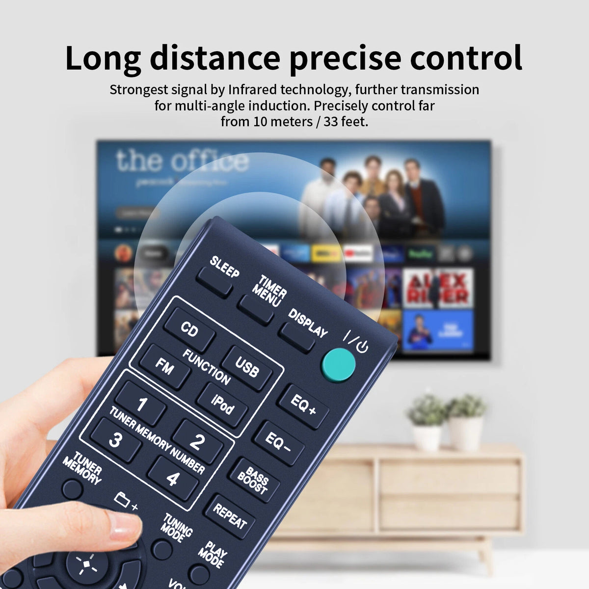 RM-AMU185 Remote Control For Sony Home Audio System MHC-EC619iP MHCEC619iP