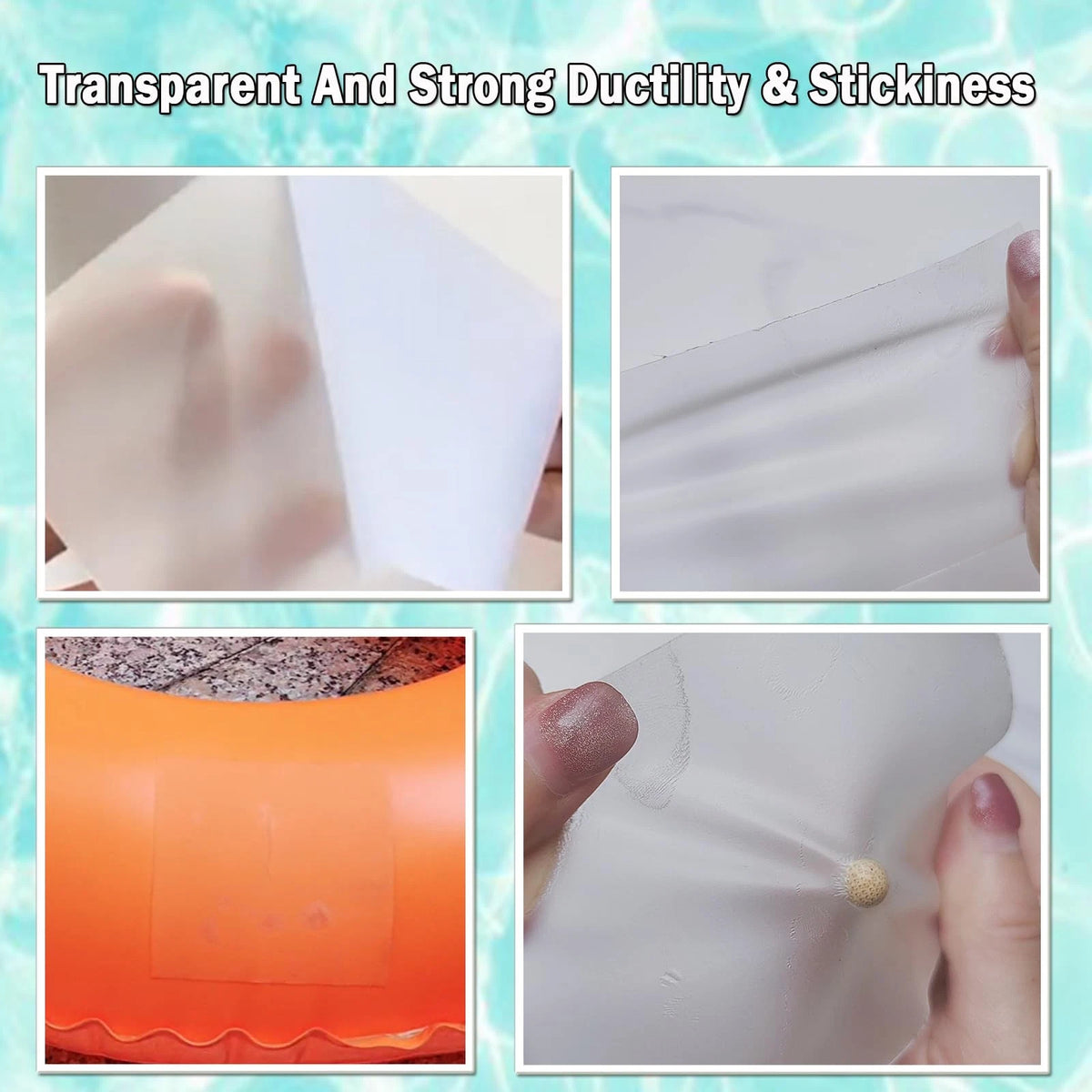 WENSSKKU 6Pcs 3.5X3.5In Inflatable Patch Repair Kit Heavy 3.5X3.5In, Clear
