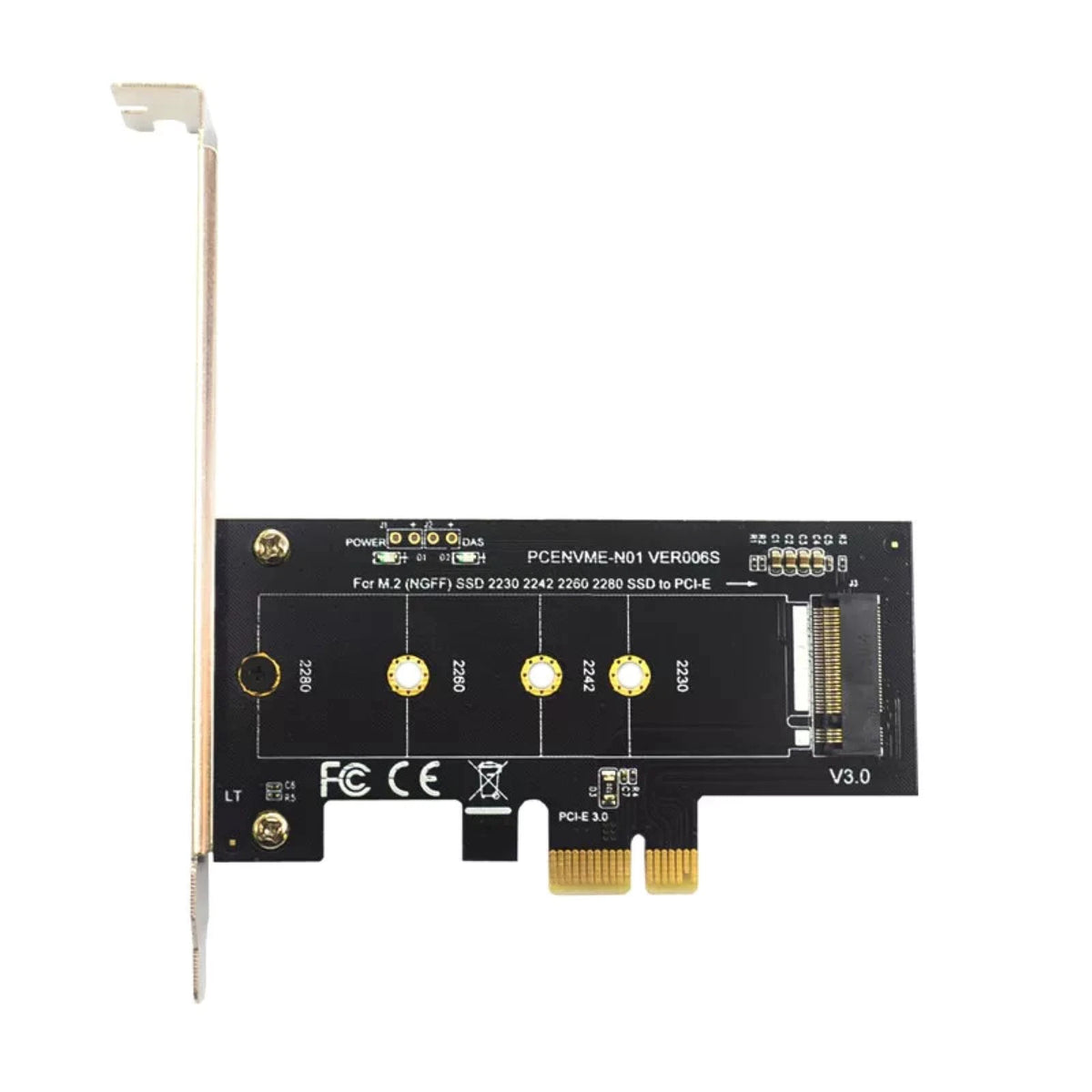 PCI-Express 1X to M.2 NGFF Adapter Card PCIE 3.0 X1 to NVME SSD M2 Support 2230