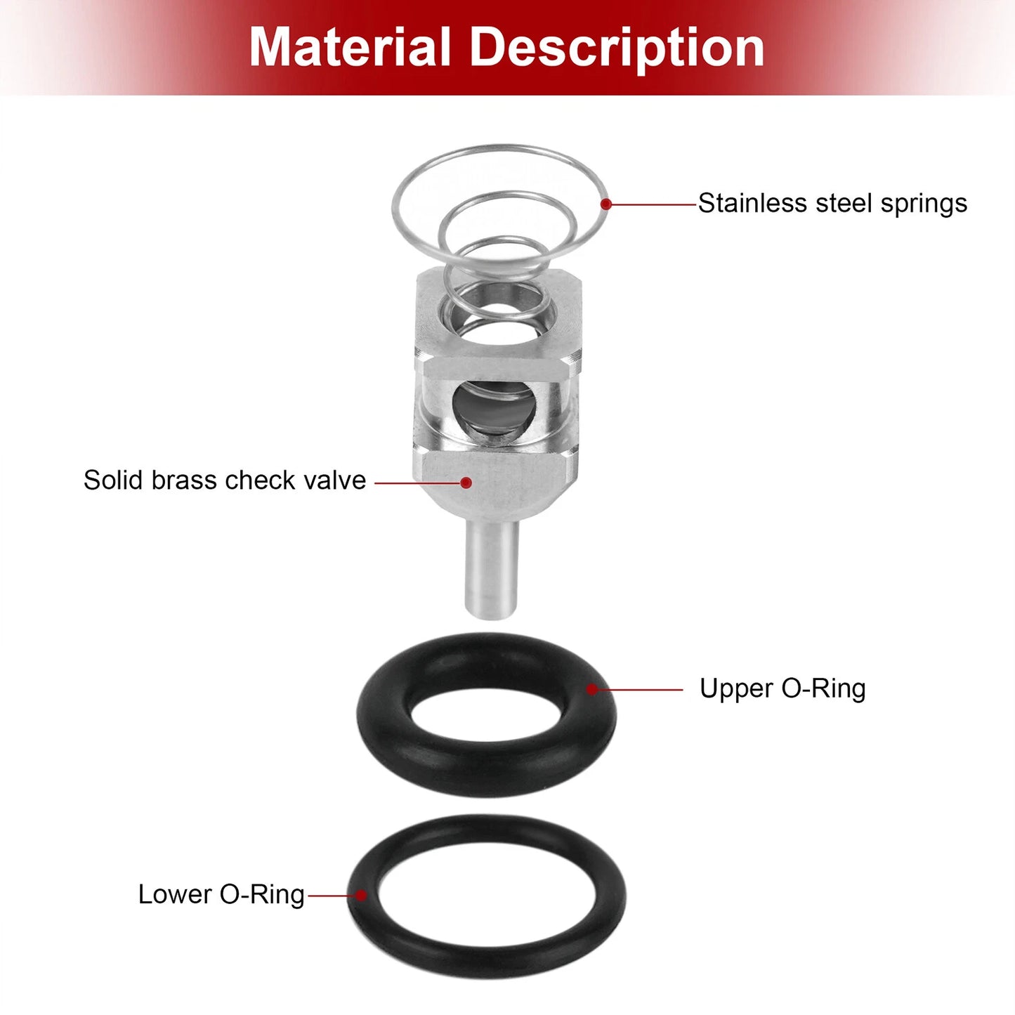 Fuel Check Valve Rebuild Kit For Harley-Davidson Softail 2001-2007