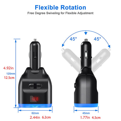 Dual USB Car Cigarette Lighter Socket Splitter Power Adapter Charger Outlet 12V