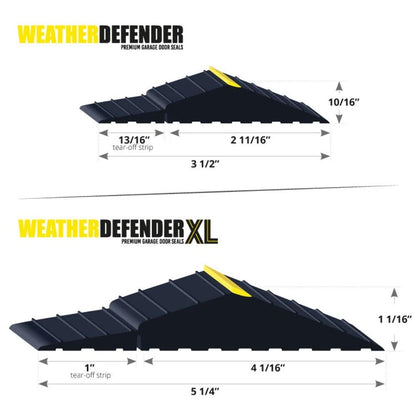 10'6"/3.2m Weather Defender® XL | 10'6" (incl. 1 adhesive), Black/Yellow