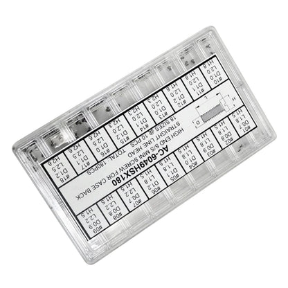 180Pcs Stainless Steel Mini Screw For Watch Back Case Watchmaker Repairing Tool
