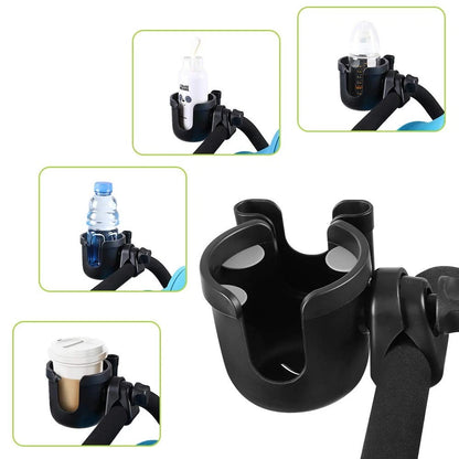 Accmor Stroller Cup Holder with Phone Holder, 1 Count (Pack of 1), All Black
