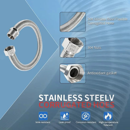 Update 304 Stainless 24L 3/4" MIP x 2PCS, steel color