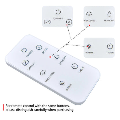 Remote Control For LEVOIT LV600HH 6L Warm and Cool Mist Ultrasonic Humidifier