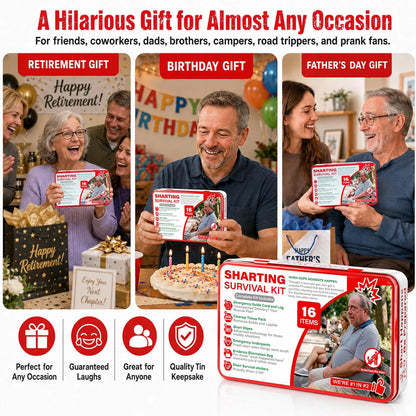 Hawkrown Sharting Survival Kit, Funny Gag Gifts for Men, 40th 50th 60th...