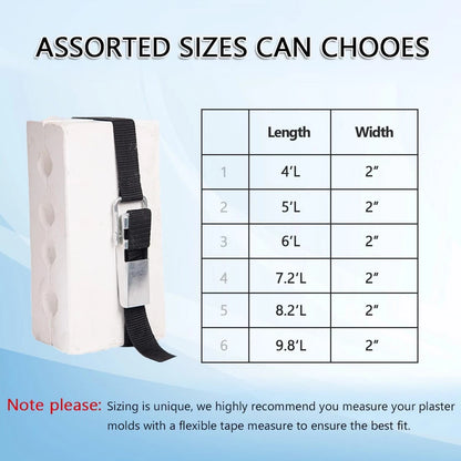 Plaster Mold Banding Straps for Potters Ceramic, Home Crafters - 4 inches, 4'