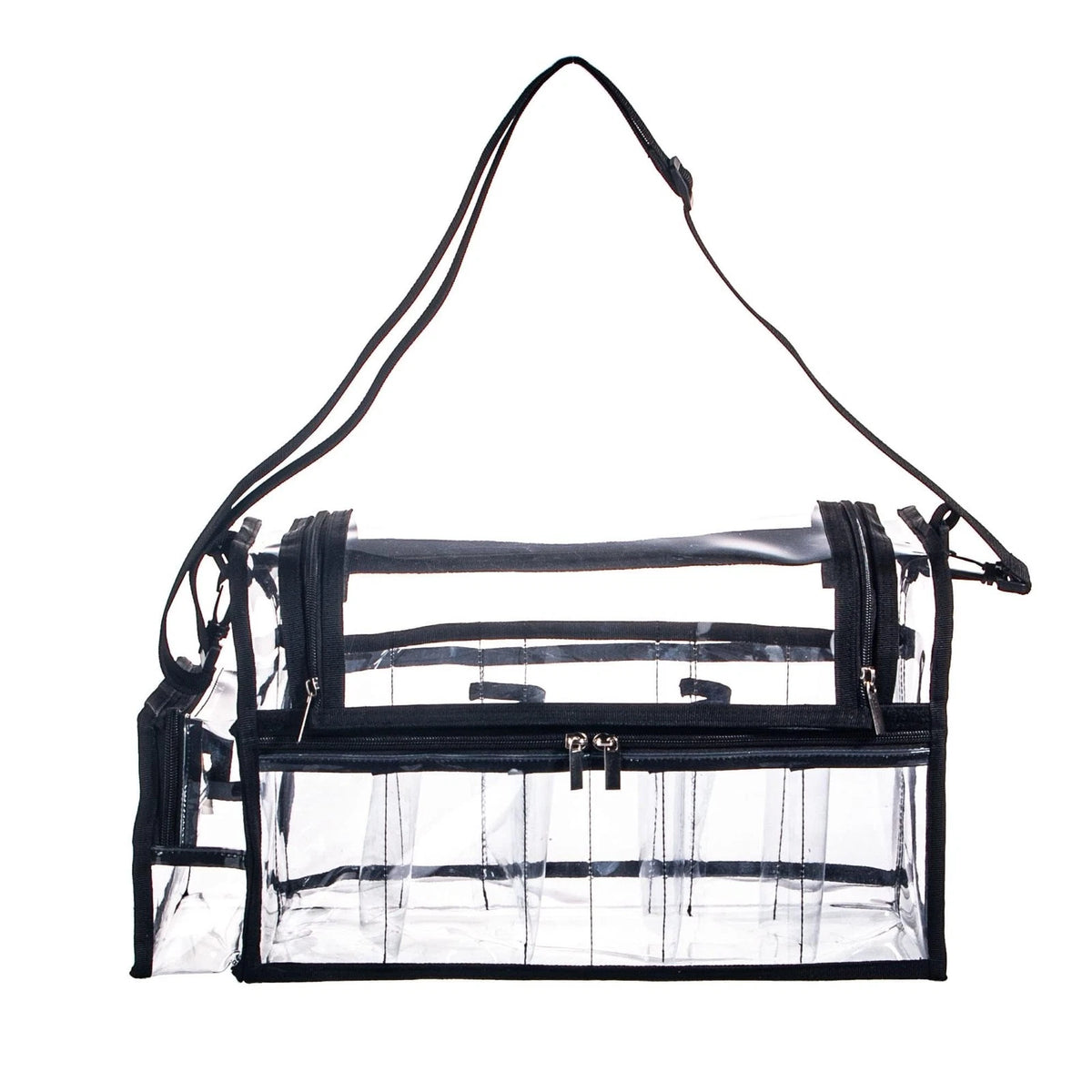 Large Professional Free Standing Clear PVC Makeup Artist Set Bag
