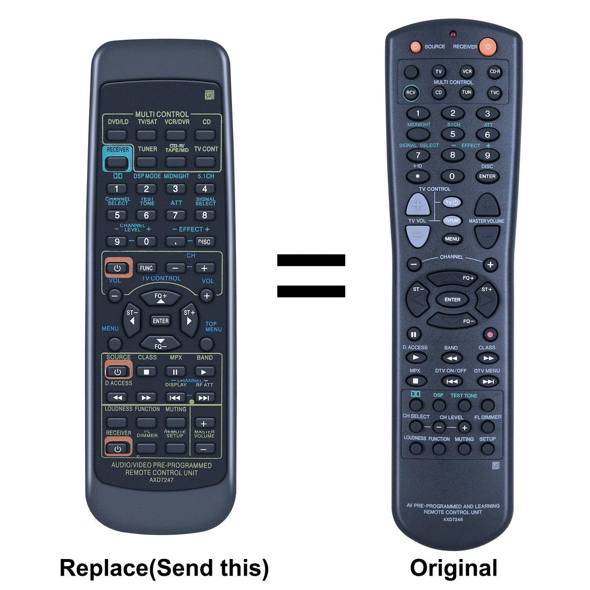 AXD7248 Remote Control For Pioneer AV Receiver VSX-D509S VSX-D509 VSX-D508