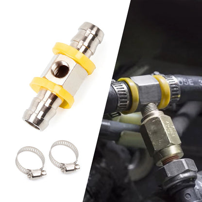 3/8”Fuel Line Fuel Pressure Gauge Sensor T-Fitting Adapter Connector Accessories