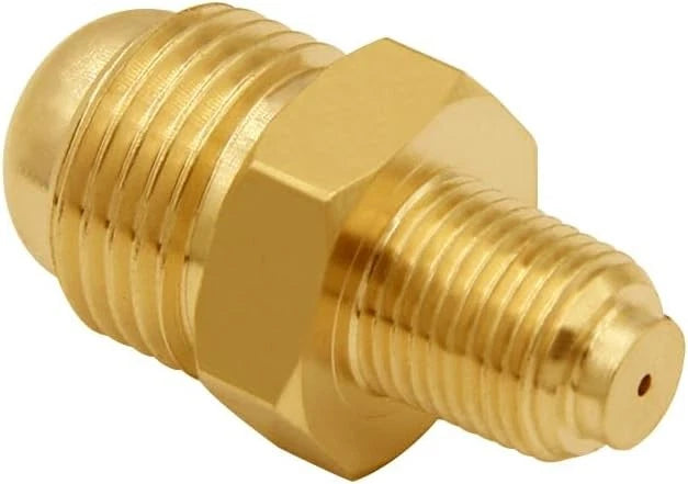 3PCS 3/8" Flare x 1/8" NPT Male Propane Orifice Connector 3/8 x 1/8, Brass