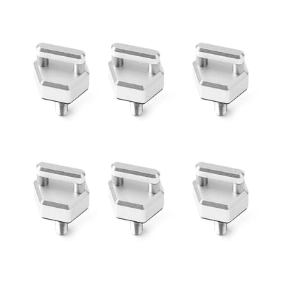 Silver  Hard Top Quick Removal Fastener Thumb Screw With D Rings Billet 6PCS