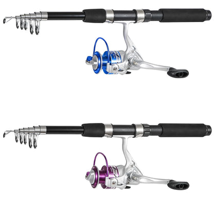 Tripquips Fishing Pole Combo, 6.9ft 2Pcs 6.9ft, Blue & Purple Combos