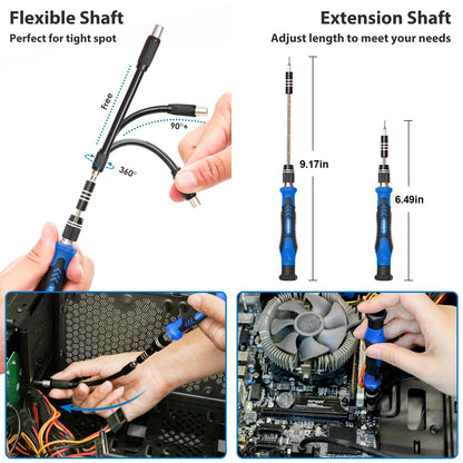 STREBITO Electronics Precision Screwdriver Sets 142-Piece with 120 142, Blue
