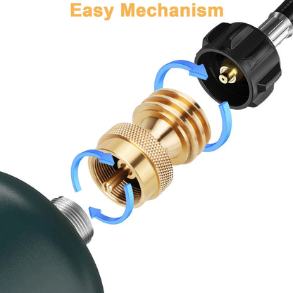 Protable Outdoor Propane Refill Tank Adapter Fill 1 Lb Bottle From 20 Lb Tank