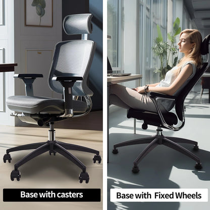 Frassie Office Gaming Chair Metal Base Replacement with 5 Wheels Bell Black