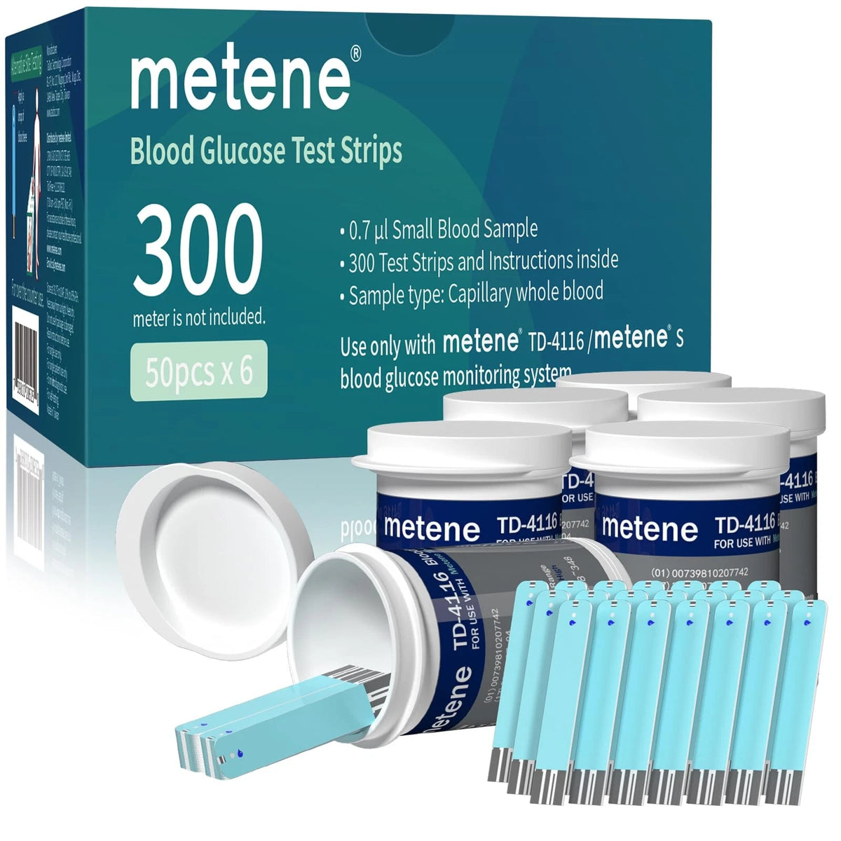 Metene TD-4116 Blood Glucose Test Strips, 300 Count 1 (Pack of 300)