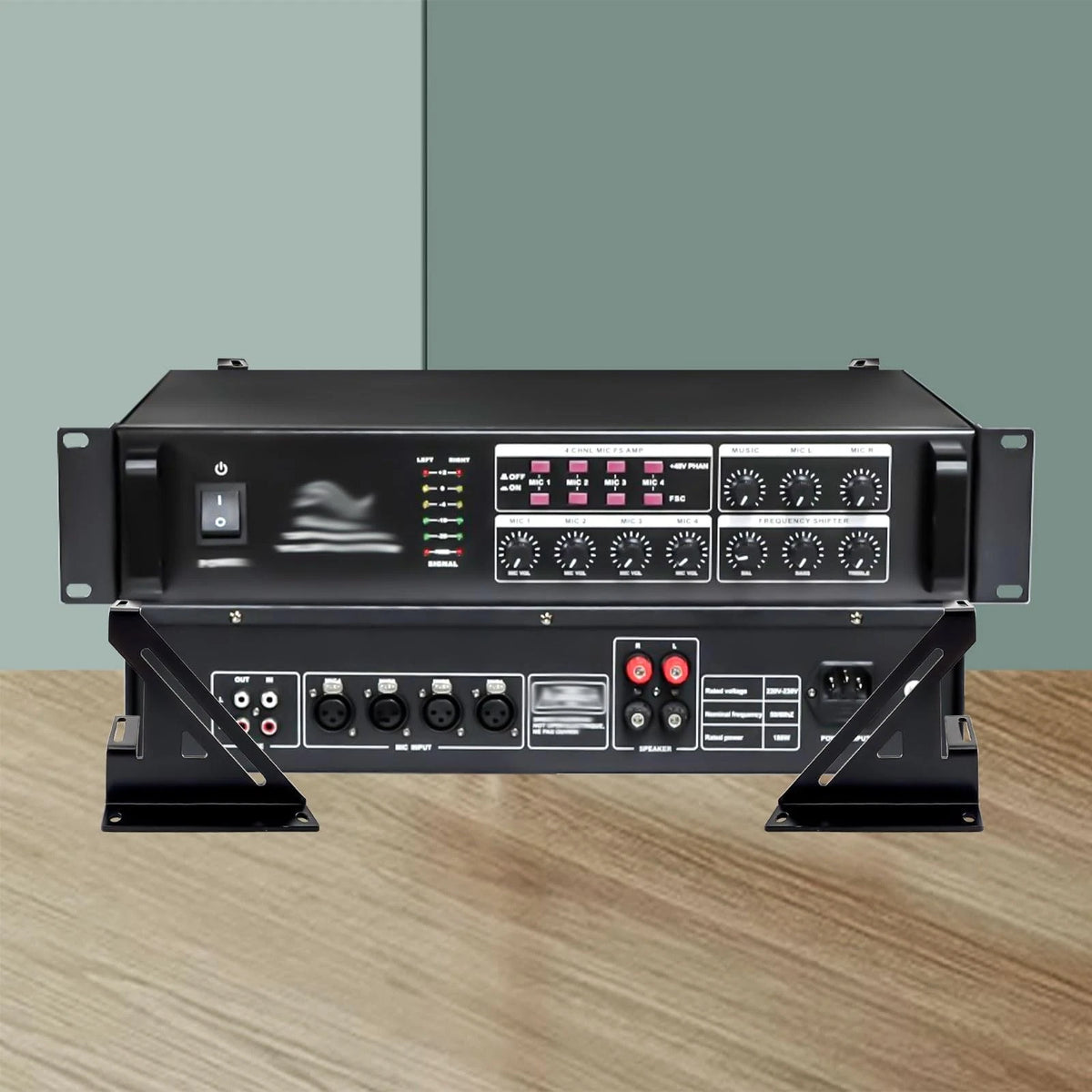 Steel 2 Amp Amplifier Rack Coated by Black Powder  for Car Audio